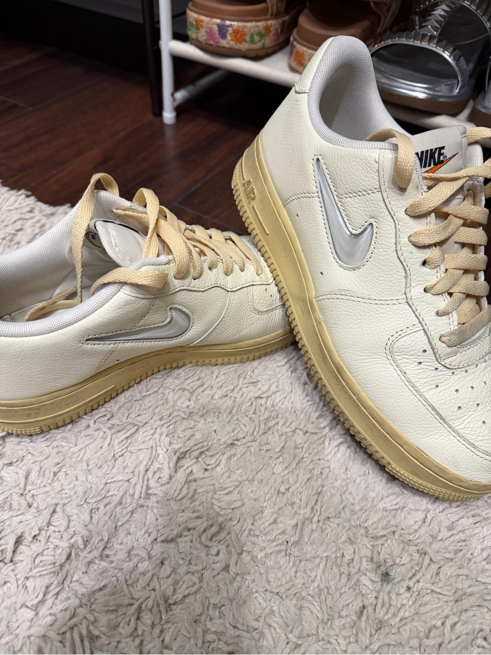 Nike Women's Cream & Light Yellow Air Force 1 Sneakers